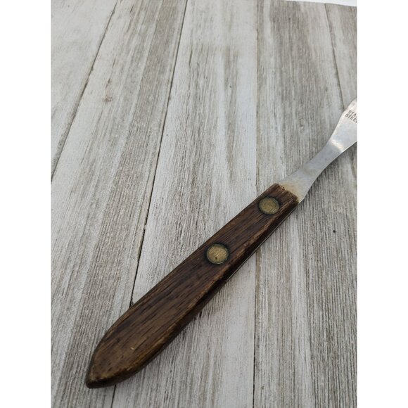 Vintage #1 Meat Fork 9 1/2" Wood Handle Stainless Steel USA - Picture 6 of 8